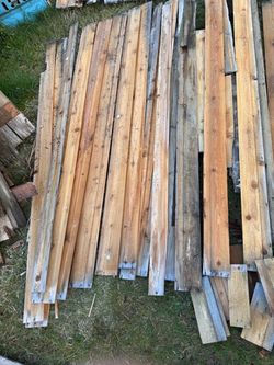 Leftover cedar channel siding pieces