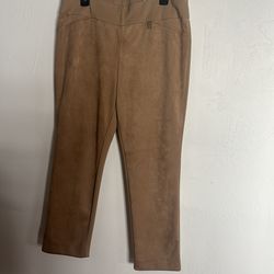 Annne Klein Tan slim ankle pant. Size petite large