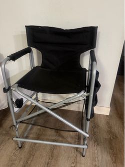 Professional foldable makeup chair with tray and organizer