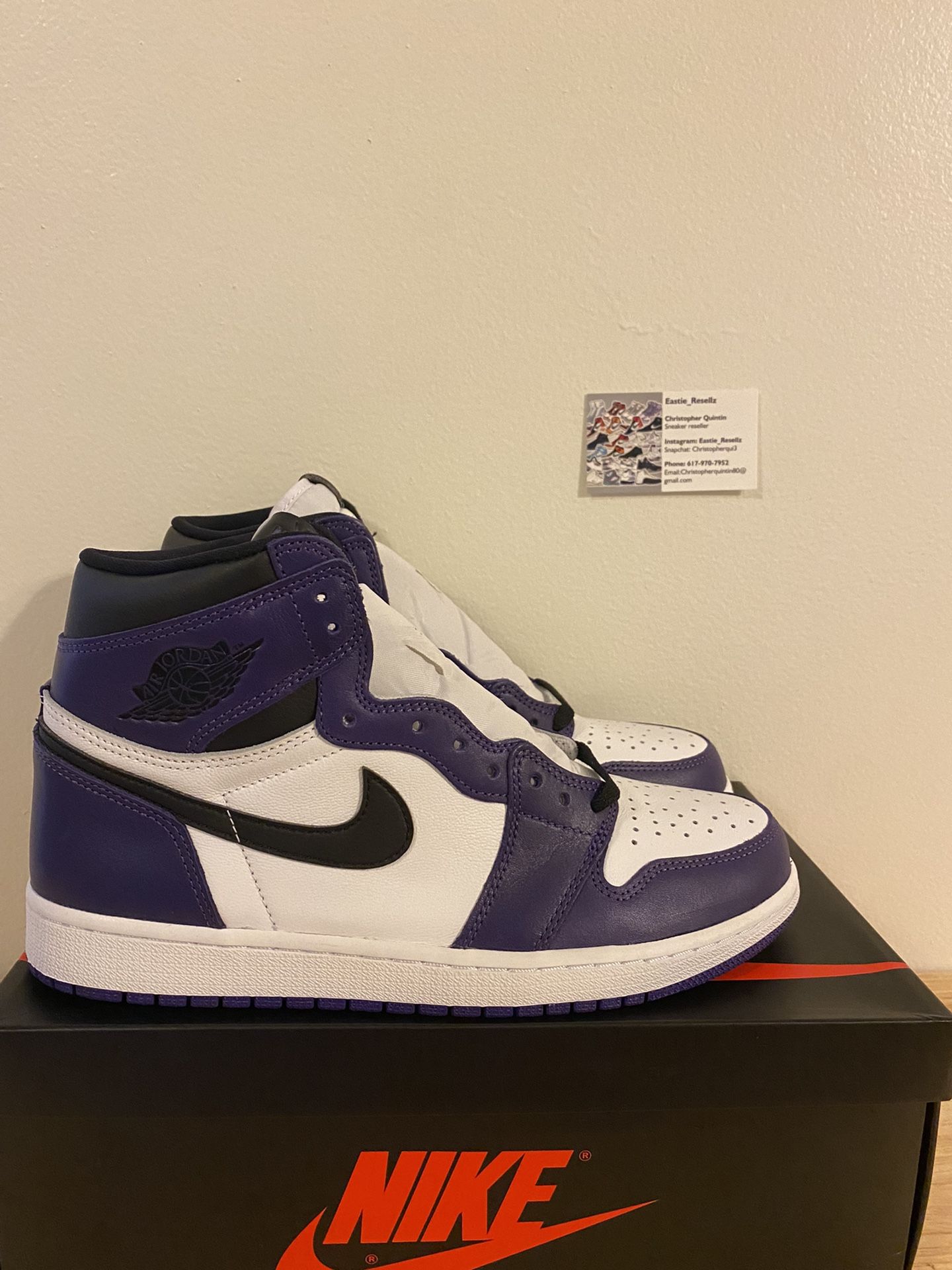 Jordan 1 court Purple Size 9.5