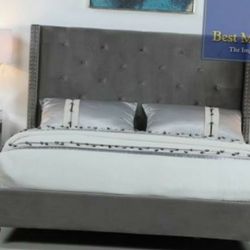 Queen Bed Frame W/Mattress