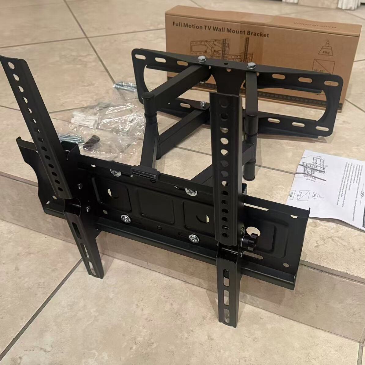 New In Box 26 32 37 42 47 52 55 60 65 Inch Swivel TV Television Wall Mount Tilt Bracket 100 Lbs Capacity 400x400 Max VESA