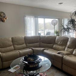 100% Leather Sectional