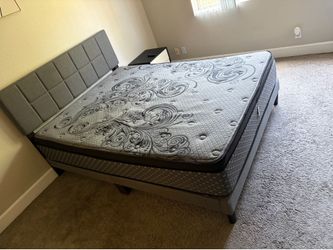 Queen size bed frame and mattress
