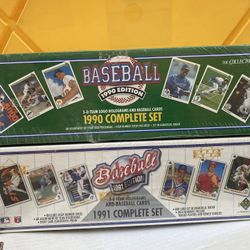 1990 Upper Deck And 1991 Upper Deck Baseball Complete Factory Sets