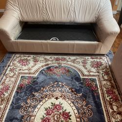Dark Ivory Comfy Pull Out Bed Couch