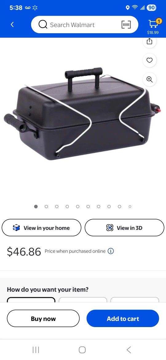 Char-Broil Portable Table Top Propane Grill With Refillable Tank- $10.-