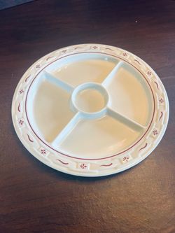 Longaberger Red Woven Relish Tray/serving dish