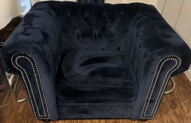 Velvet Tufted 3 Seater Sofa & 1 Arm Chair