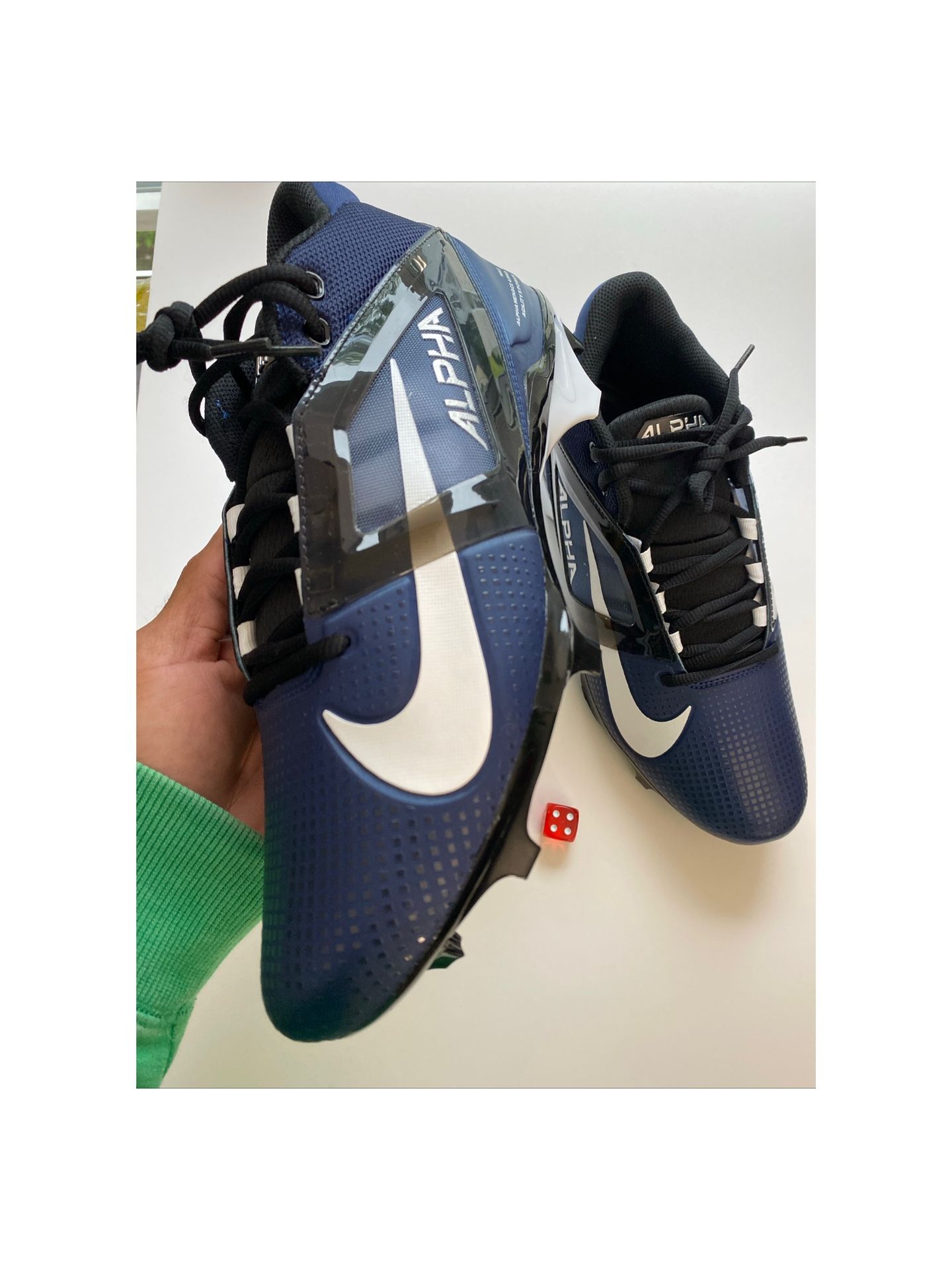 Nike Alpha Menace 4 Pro Football Cleats Navy Blue Men’s sz 10.5 & 9.5 New NO BOX
