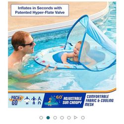 Swimways Sun Canopy Inflatable Baby Spring Float for Kids
