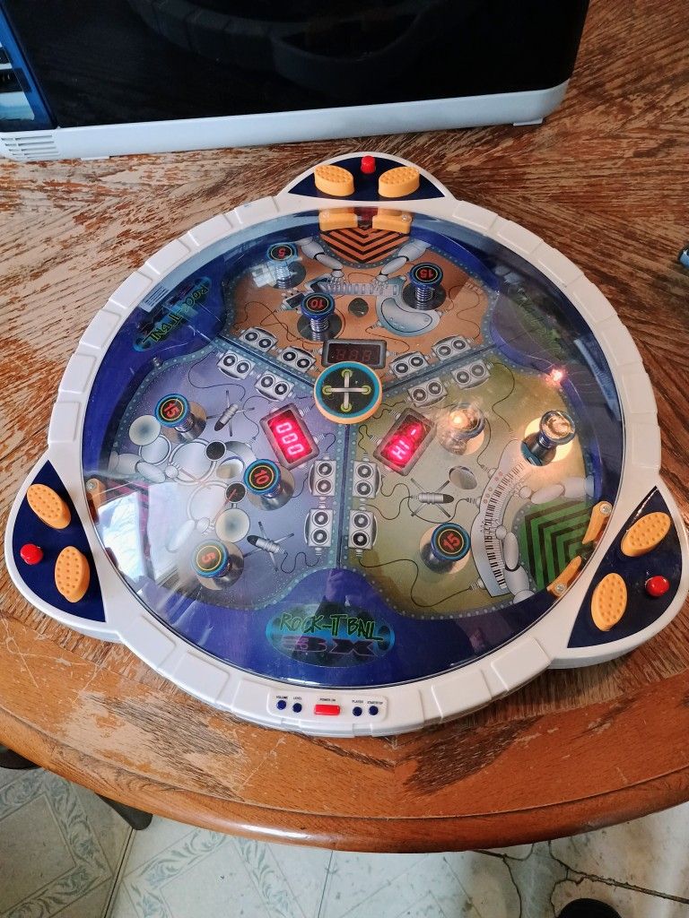 Rock-It-Ball 3x Player Arcade Style Table Top Pinball Machine . Tested & Working