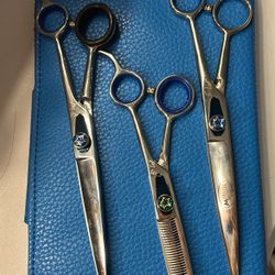 Monk Blue Grooming Scissors