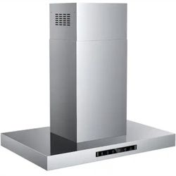 30 in. 600 CFM Ducted Island Range Hood in Stainless Steel with Touch panel, LED light and Gesture Control in Low Noise