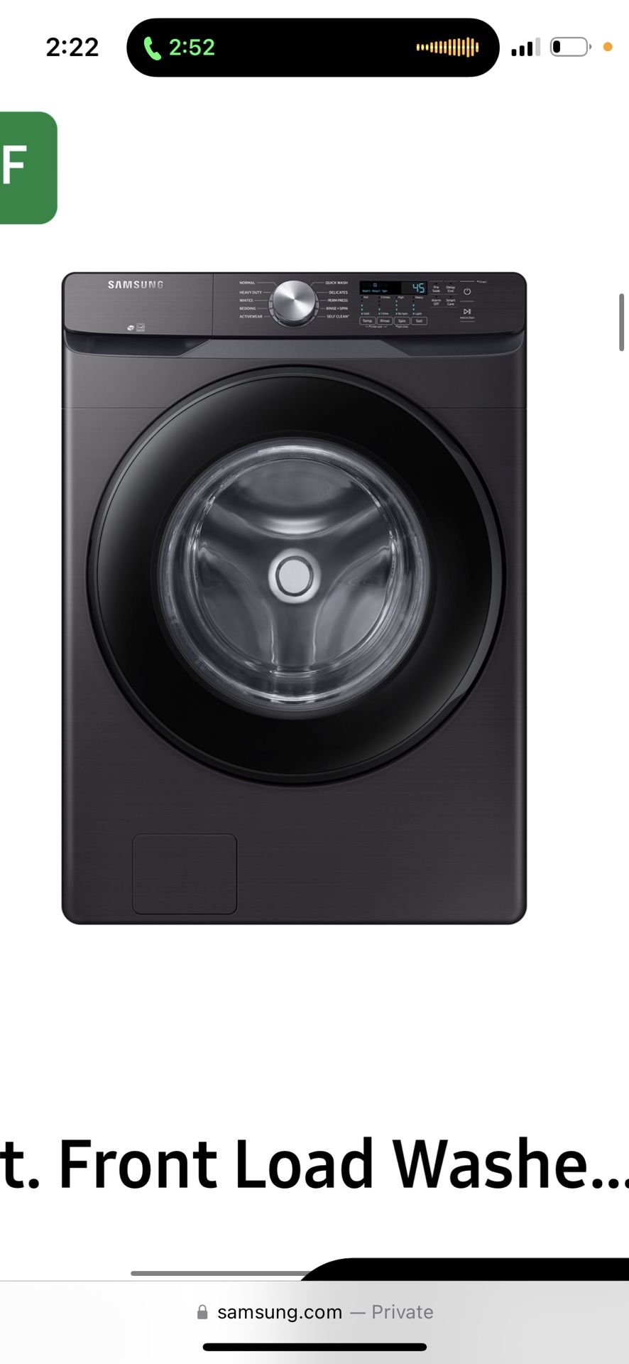 Samsung Washer And Dryer