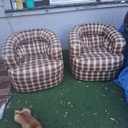 TWO SWIVEL CHAIRS 