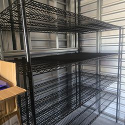 Uline adjustable wire rack shelf shelving 72w x 36d x 73h 4 shelves racks