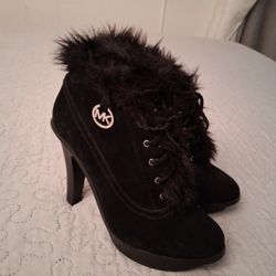 Michael Kors Black Leather Suede Fau 8