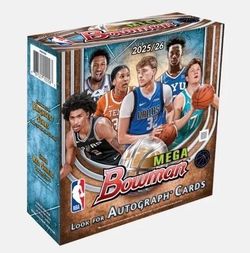 2025-26 Bowman Basketball Factory Sealed Mega Box