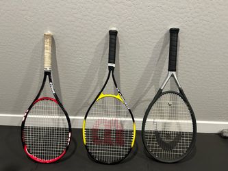 Lot of 3 Used Tennis Rackets