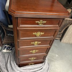 Cherry Finish 6-Drawer Tallboy Chest