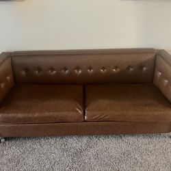 Faux Leather Sofa
