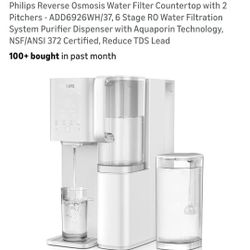 Philips Reverse Osmosis Water Filter Countertop ADD6926WH/37, 6 Stage RO Water Filtration System Purifier