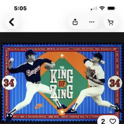 1990 Nolan Ryan “King Of Zing” 24”x36” Poster