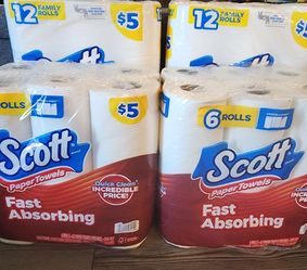 Scott paper towel and toilet paper