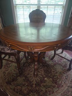 High Top Round Table with 6 chairs