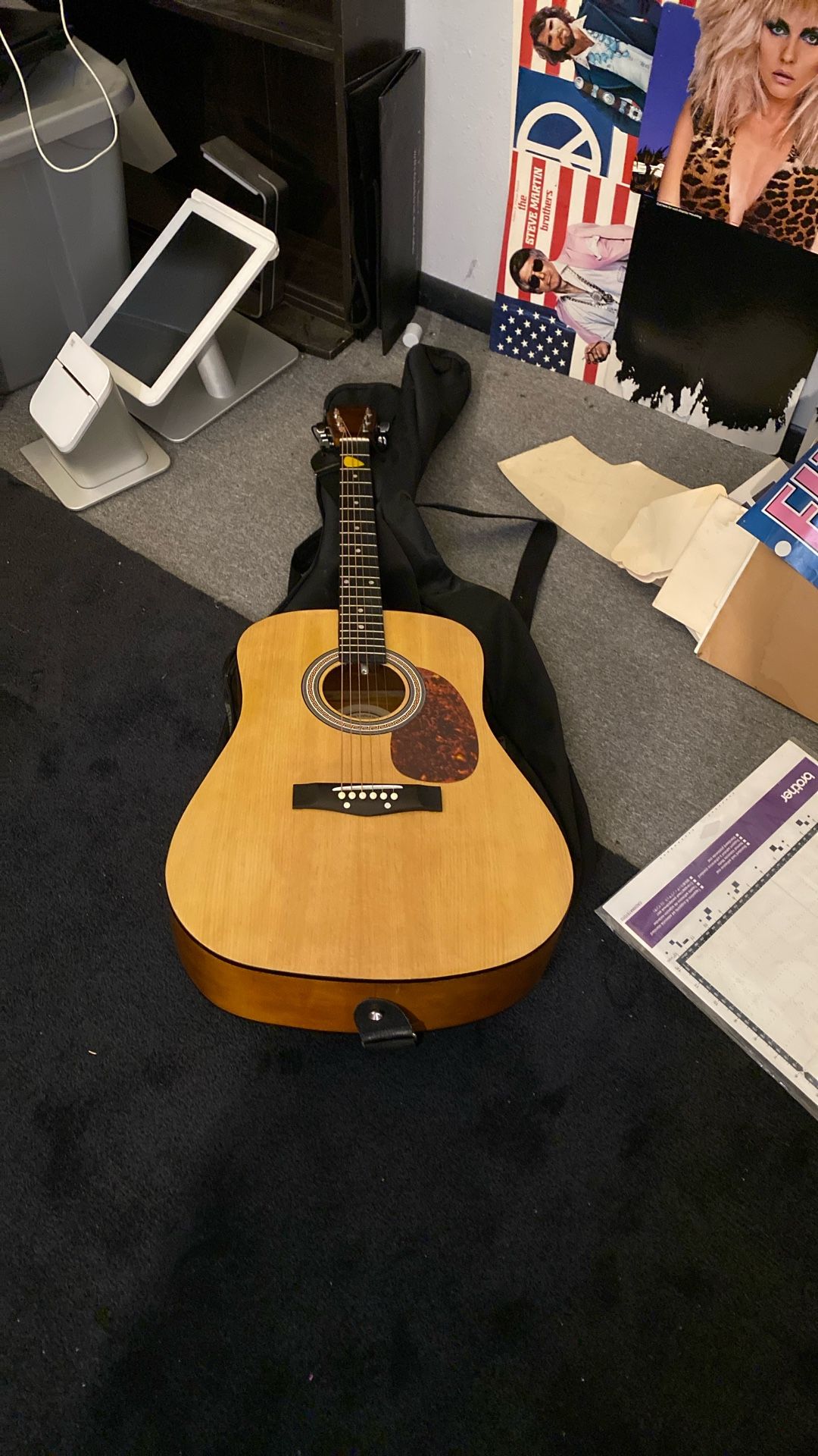 First Act Acoustic Guitar With Case, Strap, And Pick