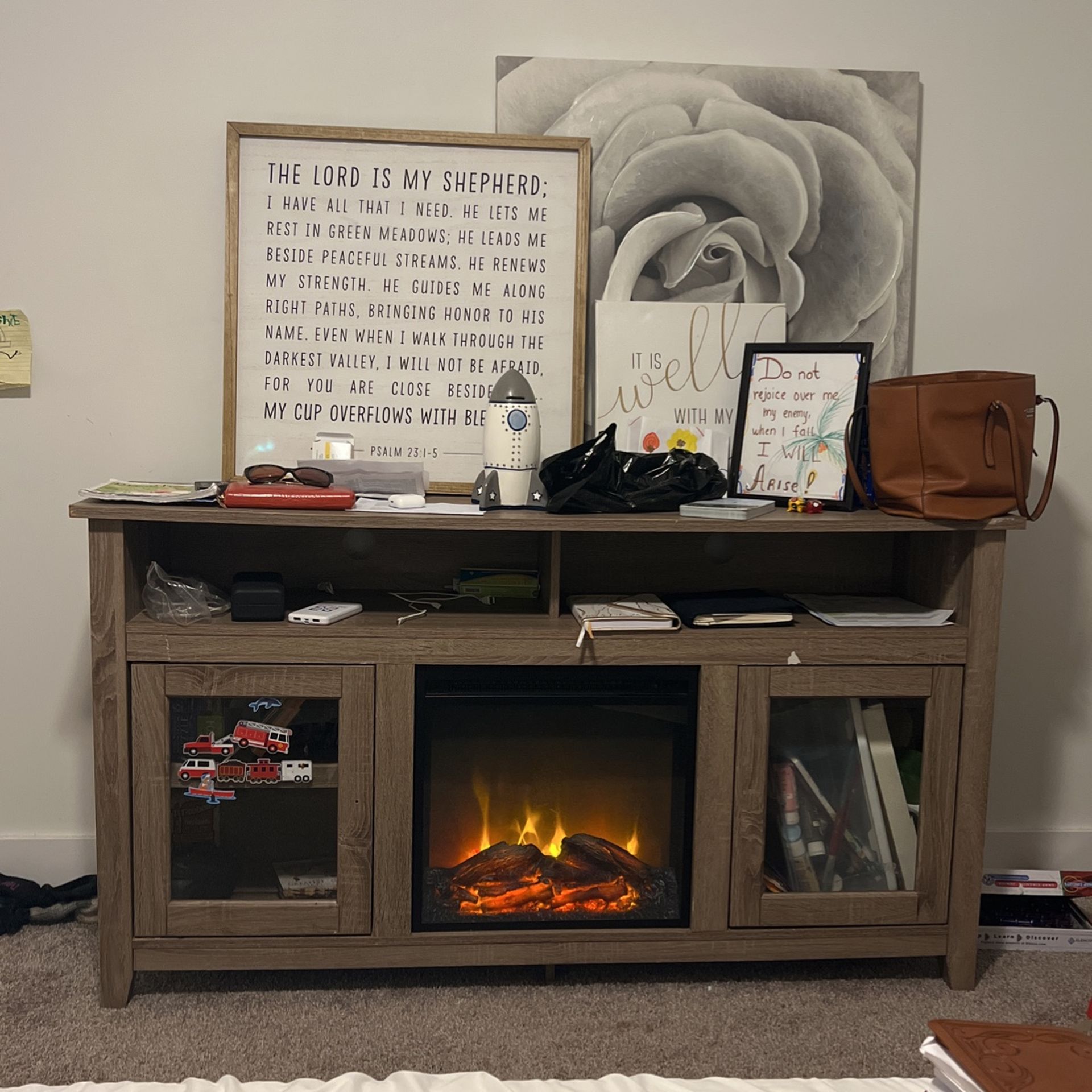 Faux Fireplace Dresser/TV STAND for Sale in Boynton Beach, FL - OfferUp
