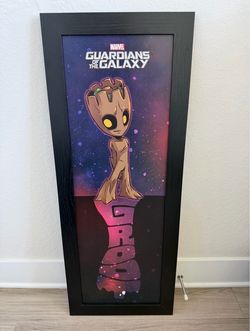 Marvel Groot Textured Wall Art with Wood Frame