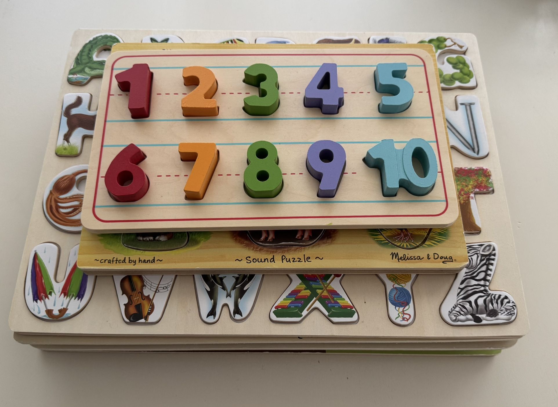 Set Of 8 Wooden Puzzles•Teaching Toys•Excellent Condition•