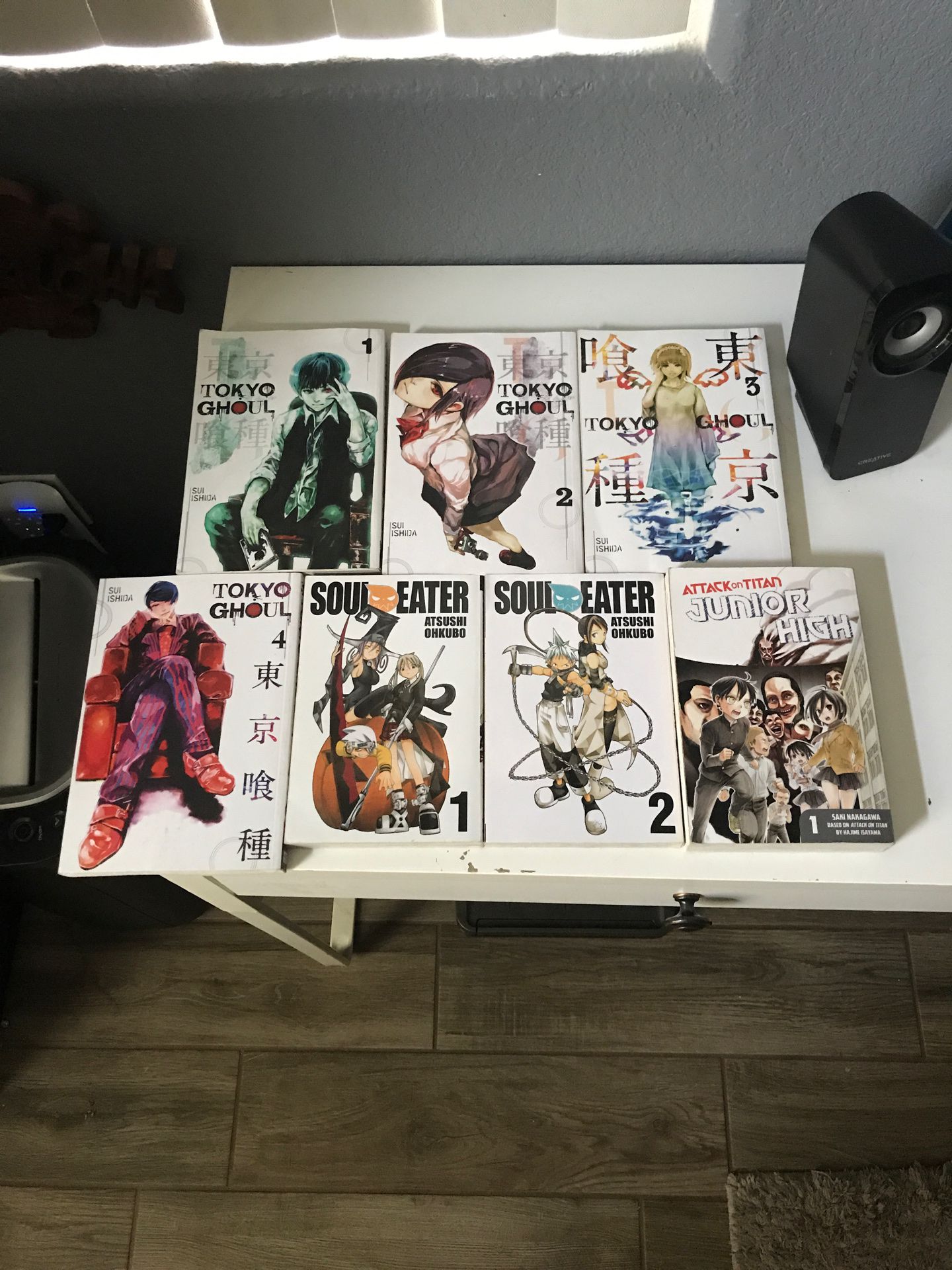 Manga tokyo goul,soul eater, and attack on titan