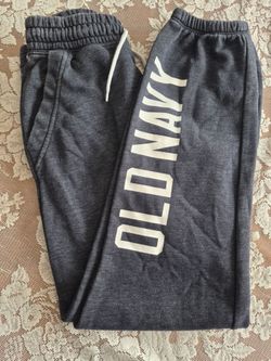 Boys medium gray drawstring old navy sweats, size 14-16