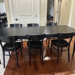 Ikea Ingatorp Extendable Dining Table And  6 Chairs