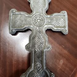 Large Celtic Stone Wall Cross - Irish Decor