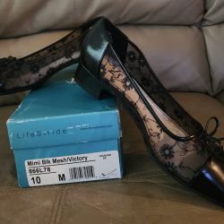 Lifestride Mimi Black Mesh Shoes/10M/New 