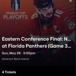 Conference Final….  Rangers At Florida Panthers Tickets 