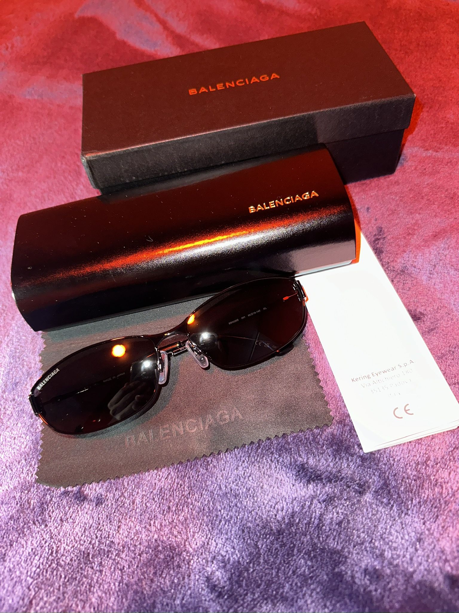 Balenciaga Oval Sunglasses in black