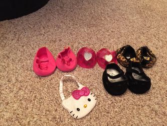 Build a bear shoes 4pr and purse