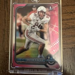 Dalton Kincaid- Rookie Bowman University 1st Pink 