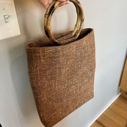 Summer Purse with Bamboo Handles