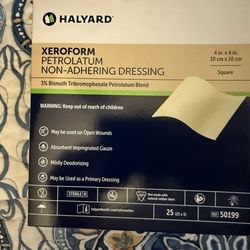 Halyard Xeroform Petrolatum Non-Adhering Dressing 4x4 in Box Of 25