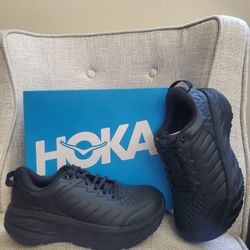 New HOKA Bondi SR Women's Size 8.5 Wide Black Slip Resistant Brand New With Original Box