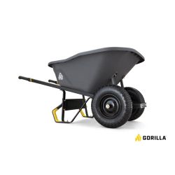 8 cu. ft. Dual-Wheel Wheelbarrow, Pro-Grade Poly Bucket,