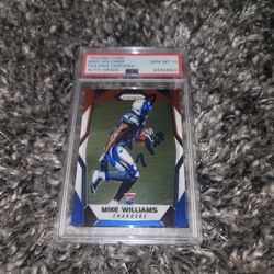 Mike Williams Signed Inscribed "#7 Pick" 2017 Red White Blue Prizm Rookie PSA GEM MT 10 AUTO