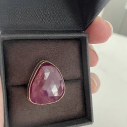 Jamie Joseph 14K Gold Bezel & Sterling Size 6.25