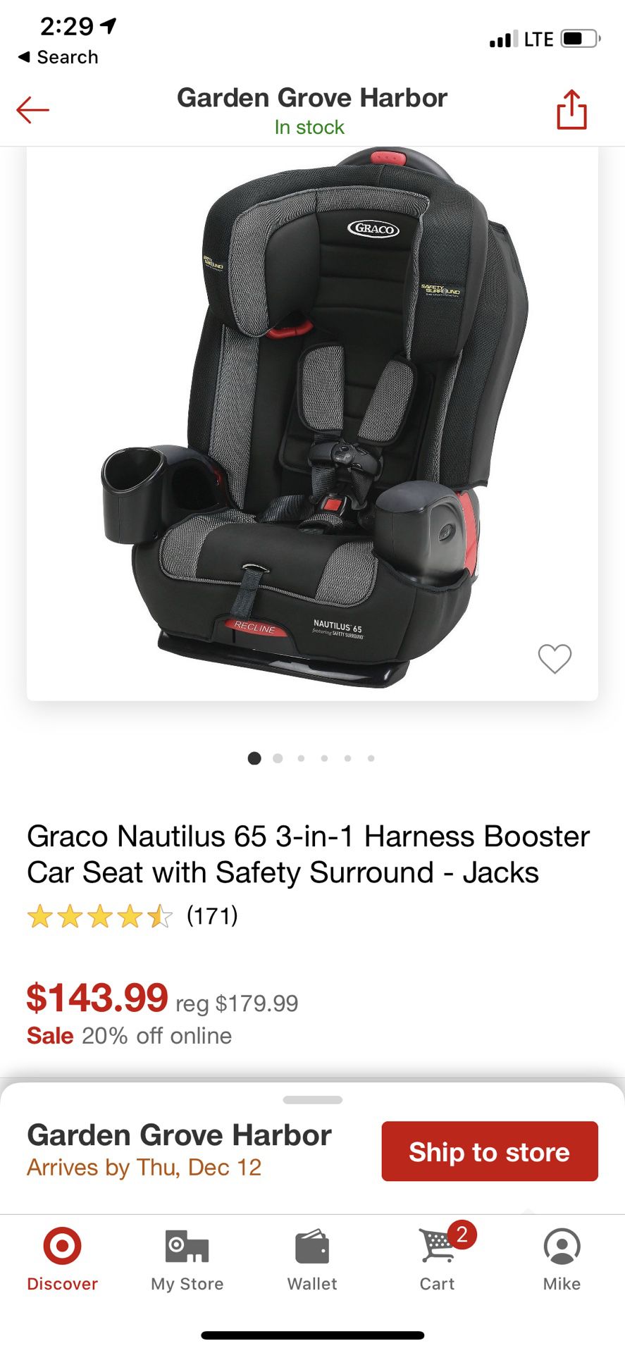 NEW! Graco Nautilus 65 3-in-1 Harness Booster Car Seat with Safety Surround - Jacks